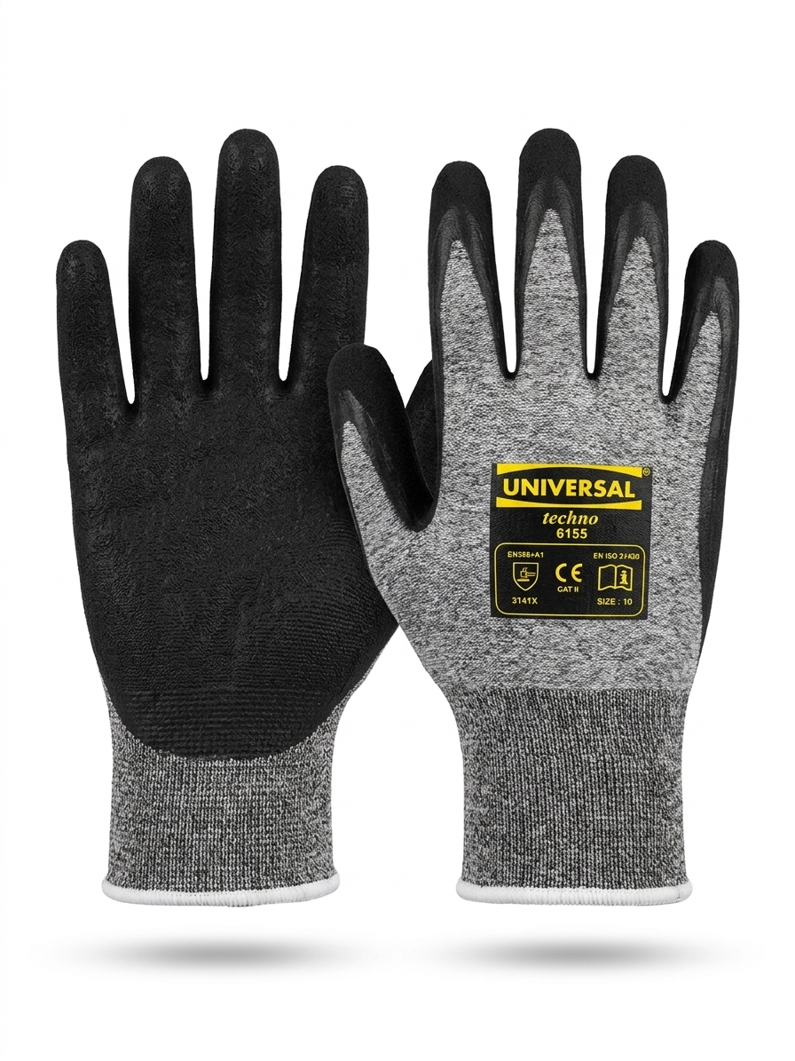 6155 Lateks Kaplama Universal Kirçilli Eldiven